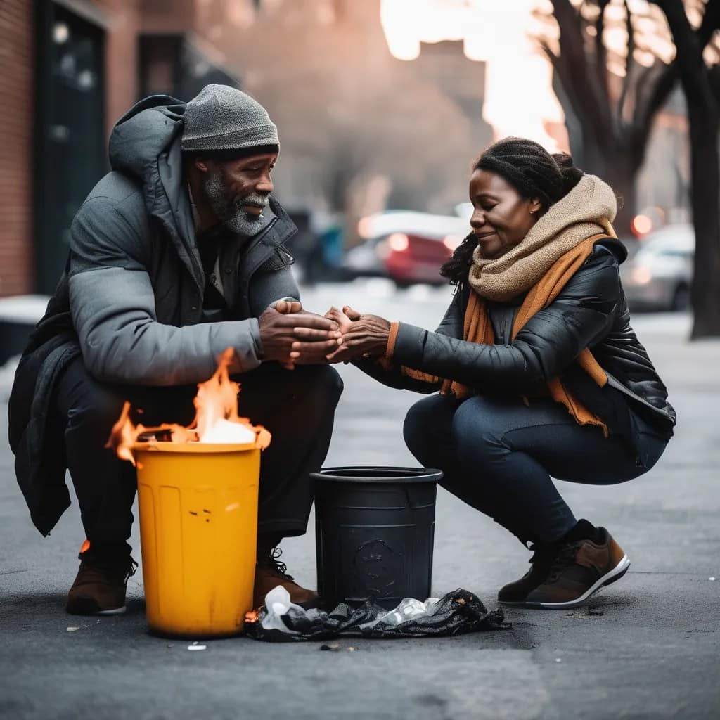Ken and Keyshia a homeless couple.