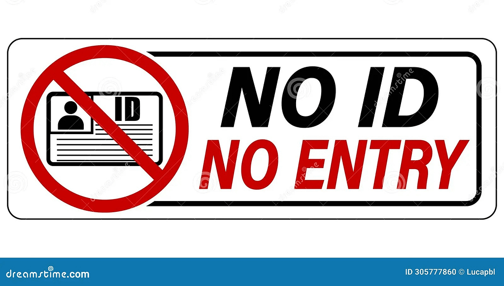 no-id-card-no-entry-notice-305777860