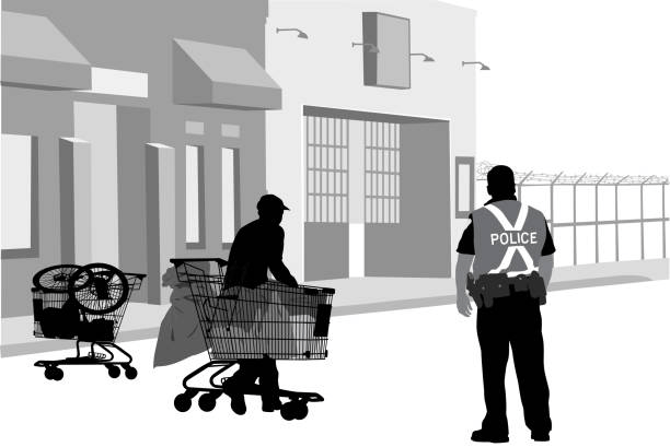 gettyimages-1055312242-612x612 Black and white clip art with a homeless person and a security guard
