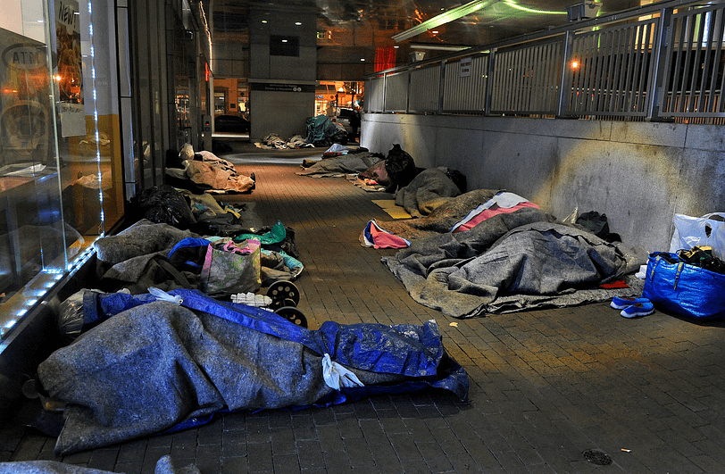 HomelessCount0101422561730 A picture of homeless people sleeping on the streets